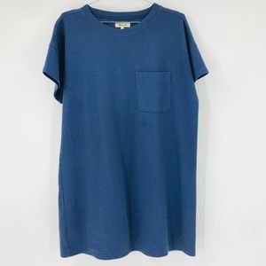Madewell Short Sleeve Relaxed Fit Shirt Dress Blue Size Medium